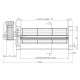 Tangential fan Fergas for pellet stoves Cadel and others with Ø80 mm, Flow 305 m³/h | Fans and Blowers | Pellet Stove Parts |