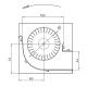 Tangential fan Fergas for pellet stoves Cadel and others with Ø80 mm, Flow 305 m³/h | Fans and Blowers | Pellet Stove Parts |
