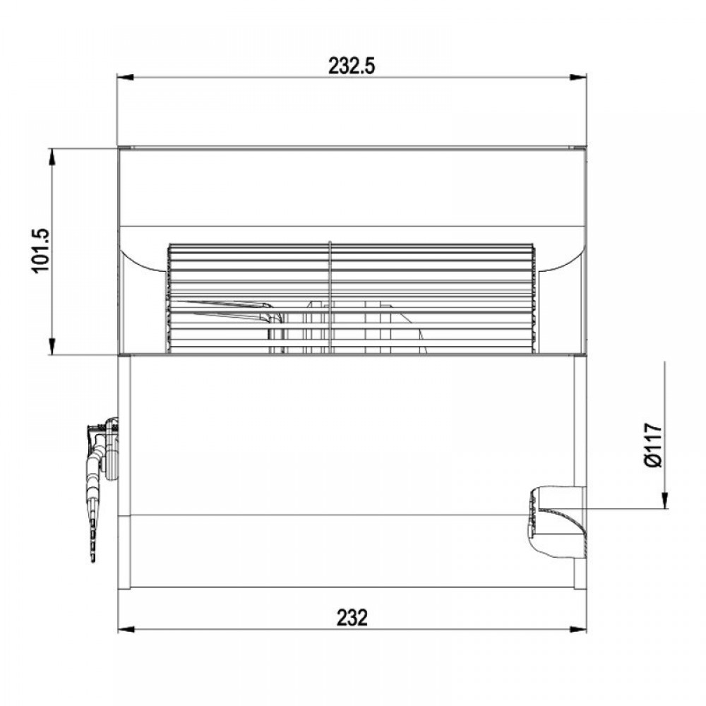 Centrifugal fan EBM for pellet stoves, flow 800 m³/h | Fans and Blowers | Pellet Stove Parts |