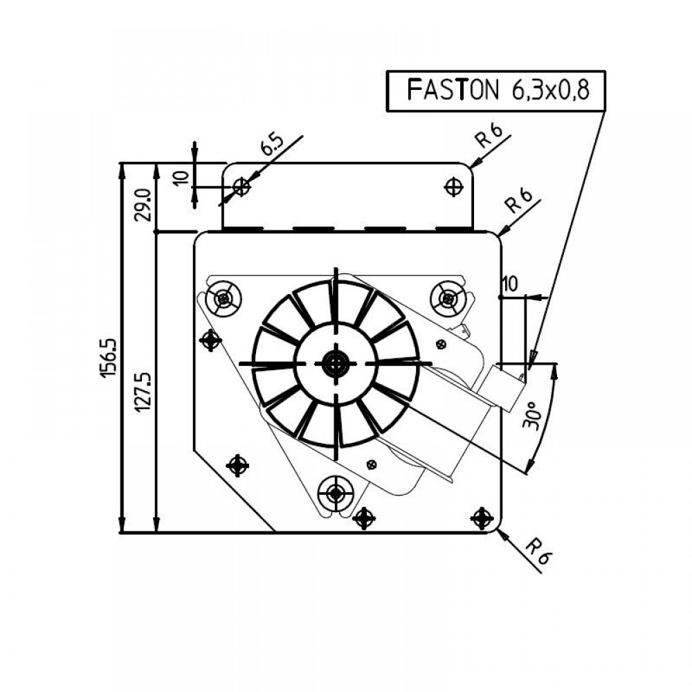 Tangential fan  Fergas for pellet stoves Edilkamin and others with Ø80 mm, Flow 410 m³/h | Fans and Blowers | Pellet Stove Parts |