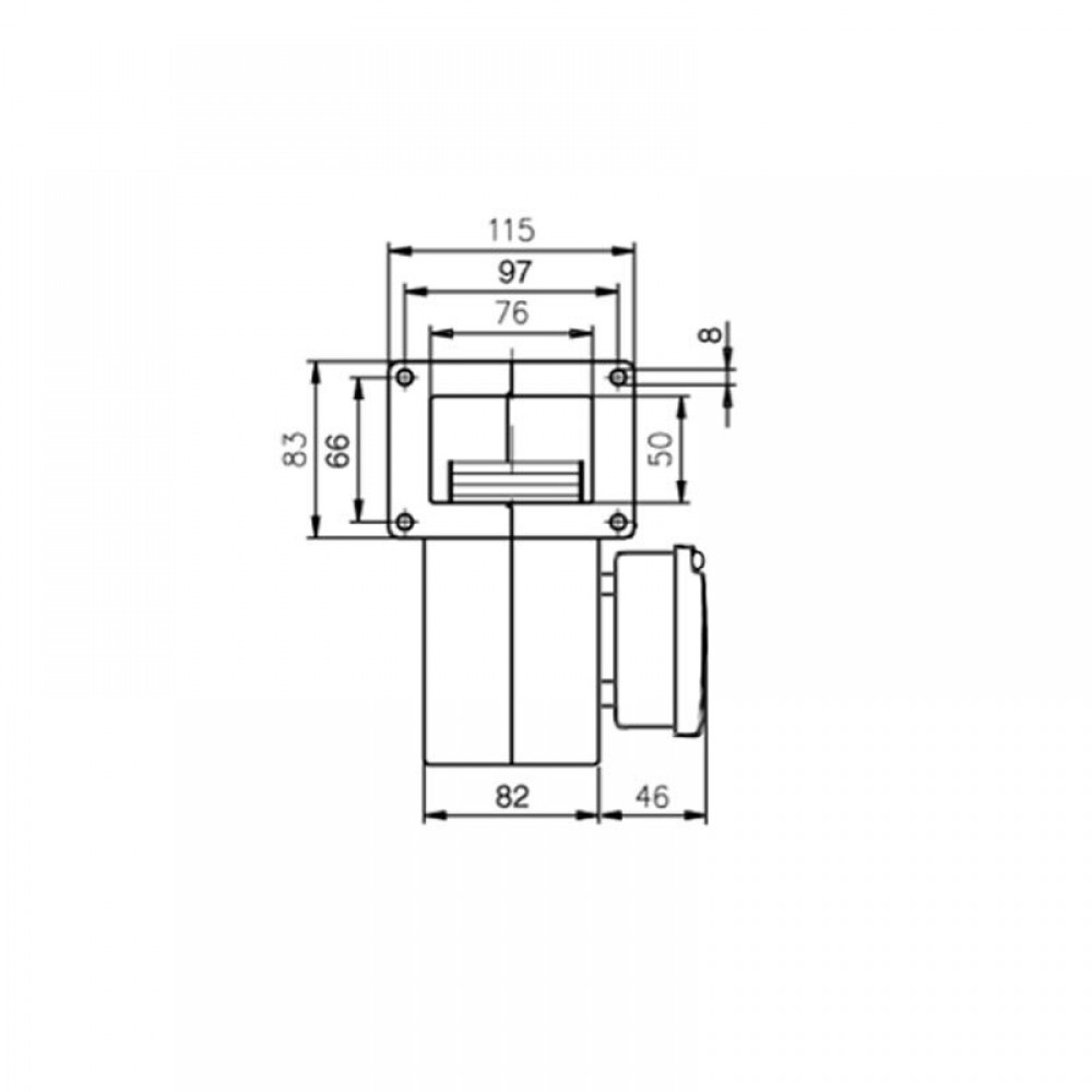 Centrifugal fan EBM for pellet stoves, flow 155 m³/h | Fans and Blowers | Pellet Stove Parts |