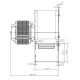 Centrifugal fan EBM for pellet stoves, flow 95 m³/h | Fans and Blowers | Pellet Stove Parts |