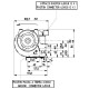 Double cross-flow fan Fergas for pellet stoves with Ø 60mm, flow 155 m³/h | Fans and Blowers | Pellet Stove Parts |