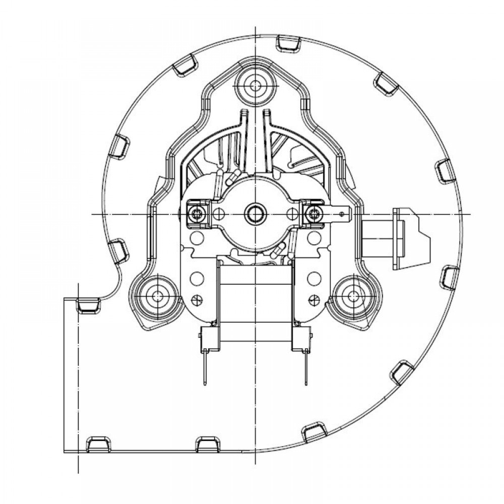 Centrifugal fan EBM for pellet stoves Ecoteck, Edilkamin, Ravelli and others, flow 140 m³/h | Fans and Blowers | Pellet Stove Parts |