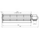 Tangential fan Fergas for pellet stoves Ferroli, Lincar, Olimpia Splendid and others with Ø60 mm, Flow 210 m³/h | Fans and Blowers | Pellet Stove Parts |
