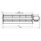 Tangential fan Fergas for pellet stoves Deville with Ø60 mm, Flow 280 m³/h | Fans and Blowers | Pellet Stove Parts |