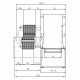 Centrifugal fan Fergas, flow 121 m³/h | Fans and Blowers | Pellet Stove Parts |