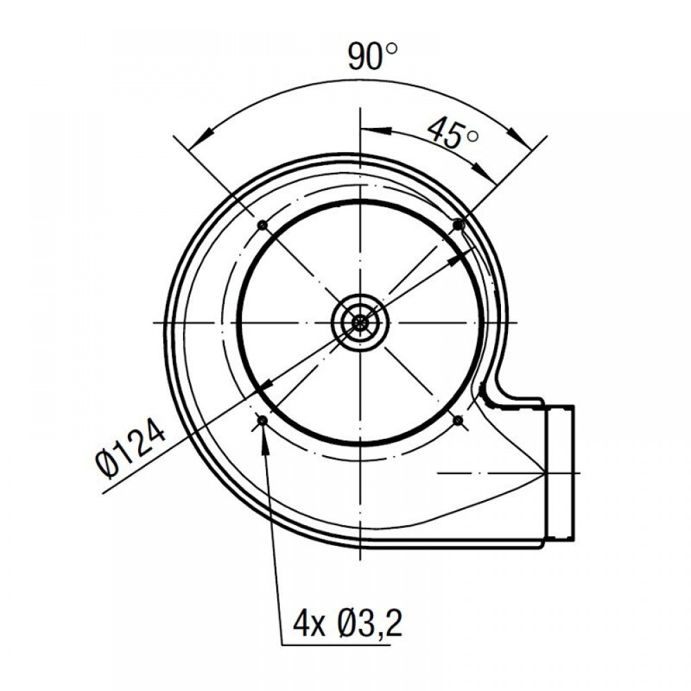 Smoke extractor EBM for pellet stoves Palladio, Maximum airflow 170 m³/h | Fans and Blowers | Pellet Stove Parts |