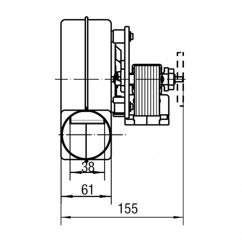 Smoke extractor EBM for pellet stoves Palladio, Maximum airflow 170 m³/h | Fans and Blowers | Pellet Stove Parts |