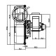 Smoke extractor Fergas 162 m³/h for pellet stoves Ecoteck, Ferroli, Ravelli, Sideros and others | Fans and Blowers | Pellet Stove Parts |