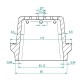 Cast iron burn pot for pellet stove, 113 x 93mm | Burn Pots | Pellet Stove Parts |