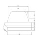 Cast iron burn pot for pellet stove, 165 x 106mm | Burn Pots | Pellet Stove Parts |
