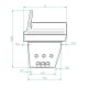 Cast iron burn pot for pellet stove, 136 x 92mm | Burn Pots | Pellet Stove Parts |
