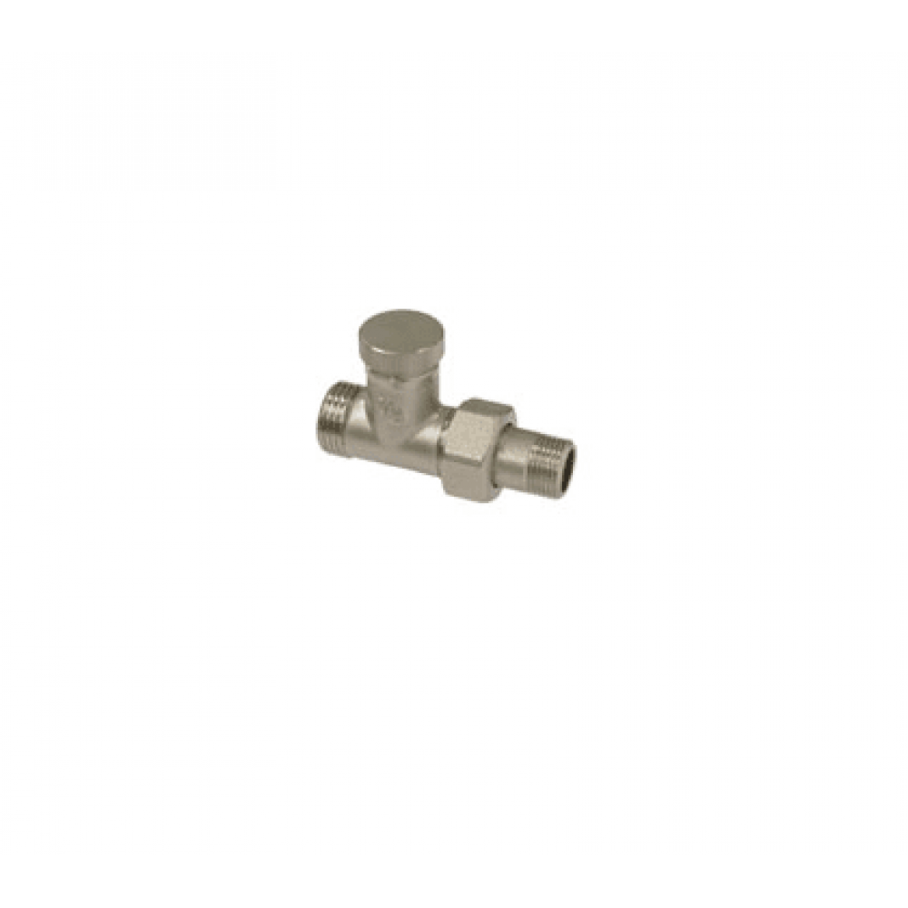 Fornara straight lockshield radiator valve 1/2"M x 24*19