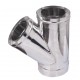Chimney twin wall 135° tee with cap, Insulation, Stainless steel AISI 304, Φ150-200 | Twin Wall Flue | Chimney |