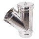 Chimney twin wall 135° tee with cap, Insulation, Stainless steel AISI 304, Φ150-200 | Twin Wall Flue | Chimney |