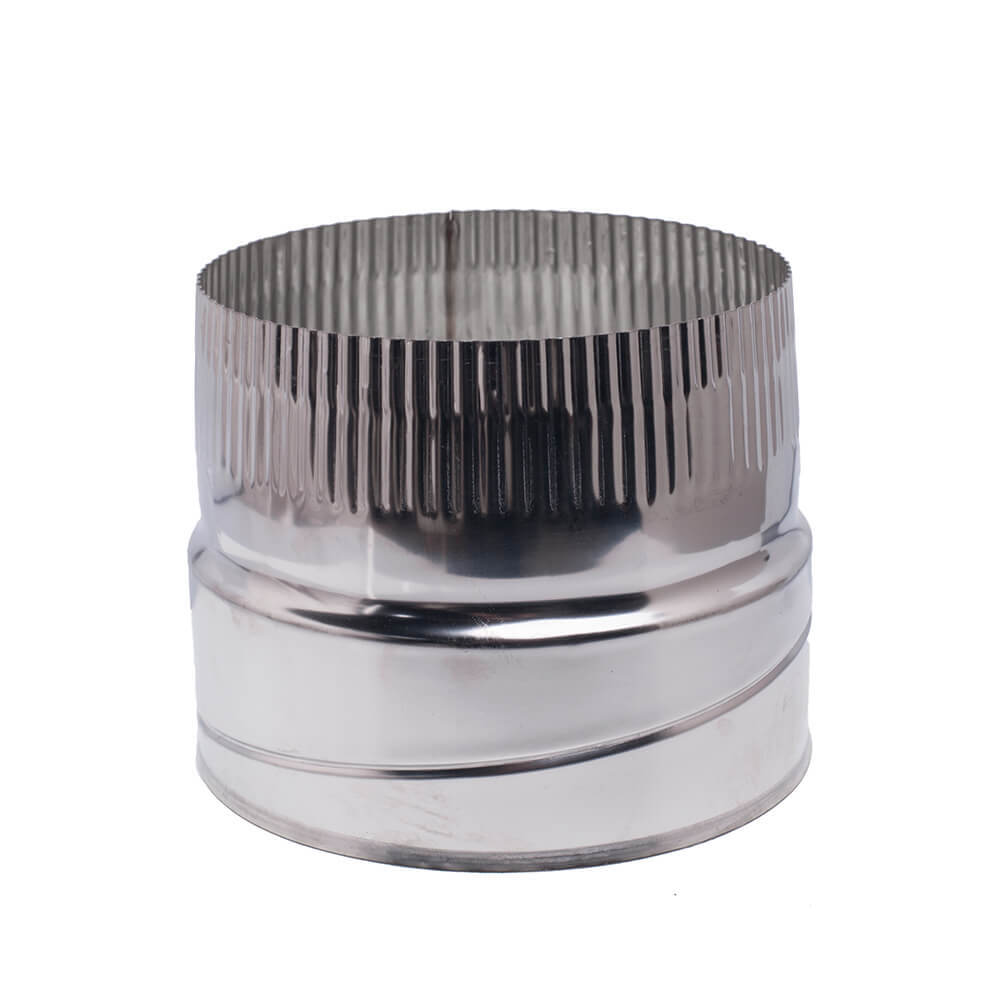 Adapter for flexible flue liner, Stainless steel AISI 304, Male, Φ100 | Installation Elements | Chimney |