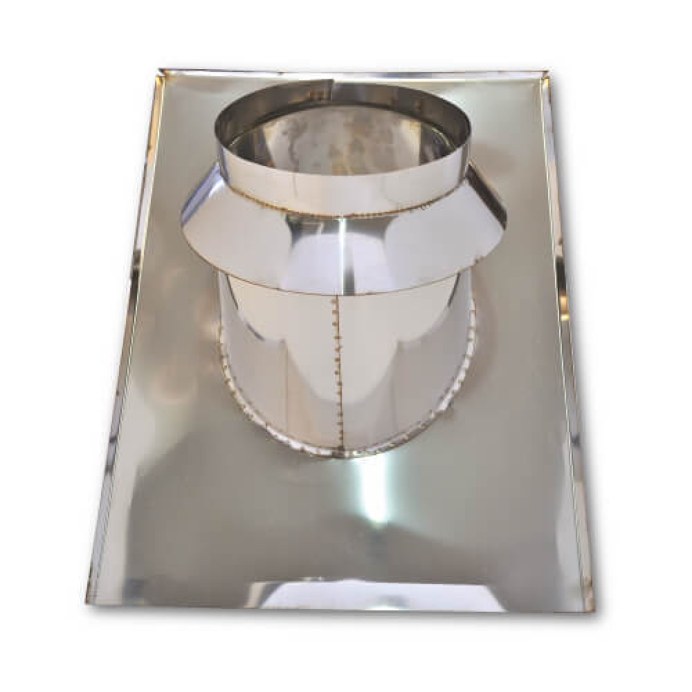 Chimney flashing for inclined roof, Stainless steel AISI 304, Φ80-Φ400 | Chimney flashings | Chimney |