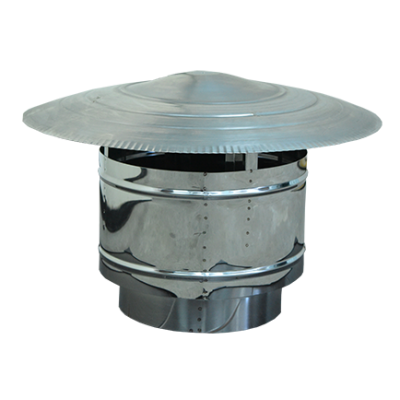 Twin wall chimney cowl, Stainless steel, Diameter Φ80-Φ350 - Chimney Cowls