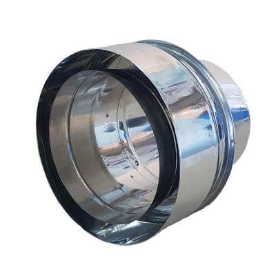 Flue adaptor, single wall to twin wall, Stainless steel AISI 304, Φ80-130 - Φ300-350 - Pellet stove pipes