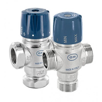 Adjustable thermostatic mixing valve, 1" - Central Heating