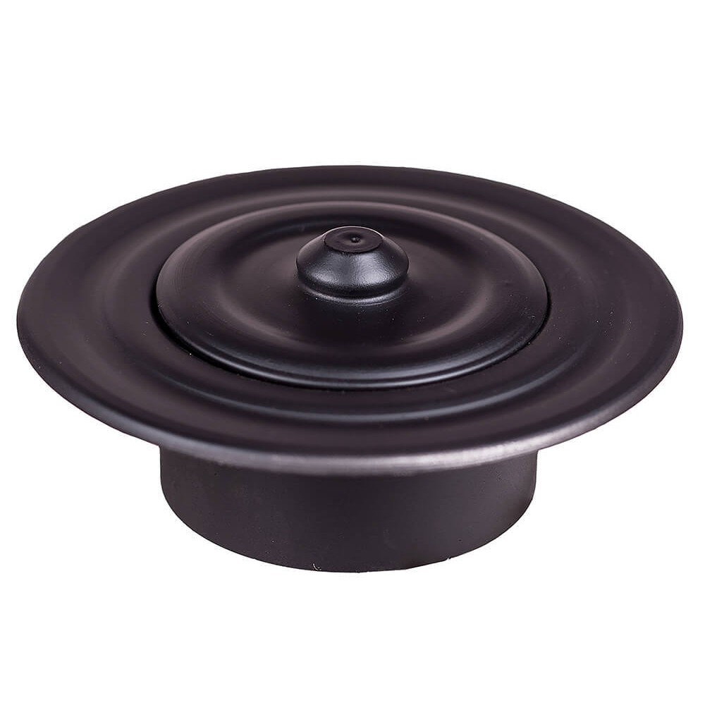 Stove pipe rosette for pellet stove, Diameter 80mm, Black | Stove pipe rosettes | Chimney |