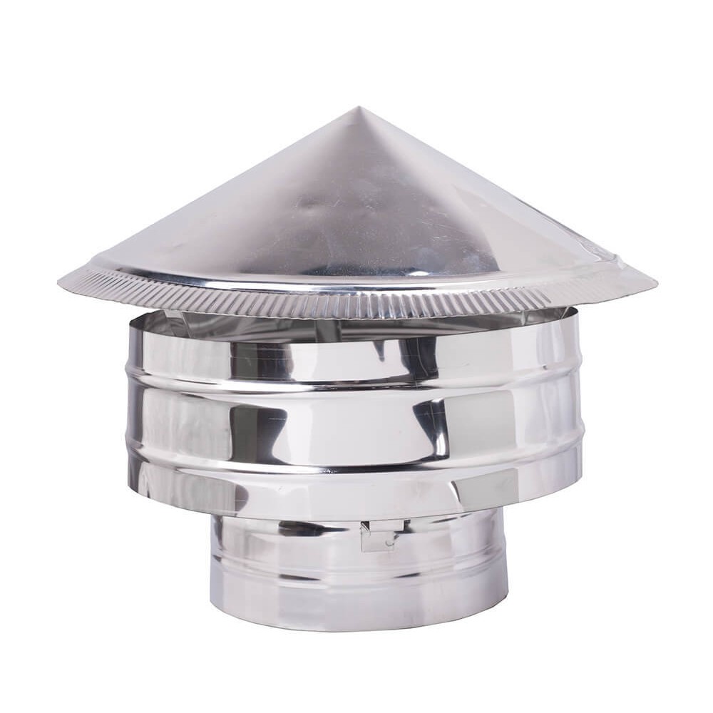 Twin wall chimney cowl, Stainless steel AISI 304, Φ80-Φ500