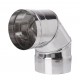 Stove pipe 90°, Stainless steel AISI 304, Φ120 | Twin Wall Flue | Chimney |