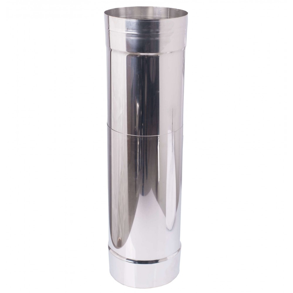 Telescopic flue pipe, Stainless steel AISI 304, Straight, Length 30 - 50cm, Φ80 | Flue | Chimney |