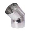 Stove pipe elbow 45°, Stainless steel AISI 304, Φ350