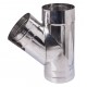 Chimney tee with cap 135°, Stainless steel AISI 304, Φ100 | Flue | Chimney |