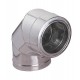 Twin wall stove pipe elbow 90°, Stainless steel AISI 304, Insulation Ф300-350 | Twin Wall Flue | Chimney |