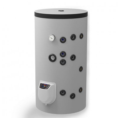 Hot Water Cylinder Eldom Stainless Free standing 150L, Two heat exchangers, Electronic control - Eldom