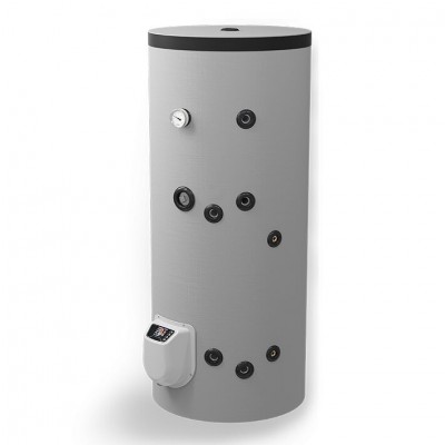 Hot Water Cylinder Eldom Stainless Free standing 200L, One heat exchanger, Electronic control - Eldom
