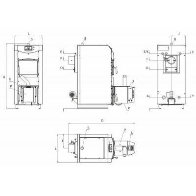 Pellet set BURNiT WBS Active 110 - Pell 90, 90kW - Pellet Boilers / Pellet Furnaces