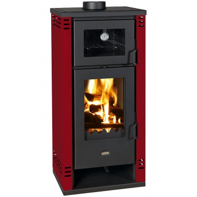 Wood burning stove with oven Prity K2 GT F Red, 8.1 kW - Prity