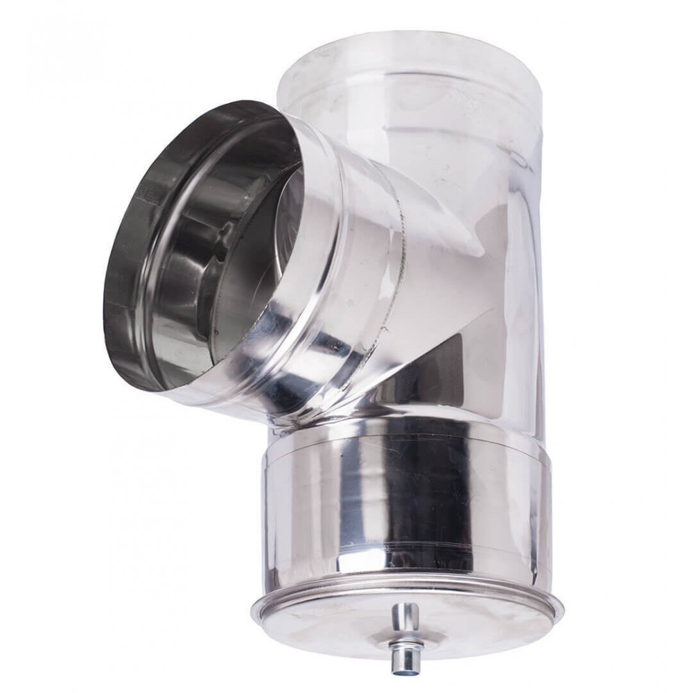 Chimney tee with cap 90°, Stainless steel AISI 304, Φ230 | Flue | Chimney |