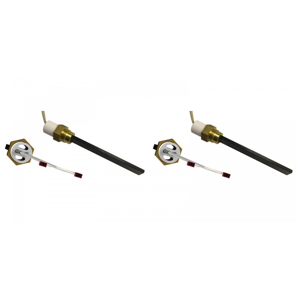 Igniter / Heating element with black quartz crystal for pellet stoves Ferroli, Eco Spar, BURNiT and others, total length 123mm, 300W - x2