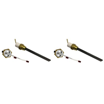 Igniter / Heating element with black quartz crystal for pellet stoves Ferroli, Eco Spar, BURNiT and others, total length 123mm, 300W - x2 - Igniters / Resistors for Pellet Stoves
