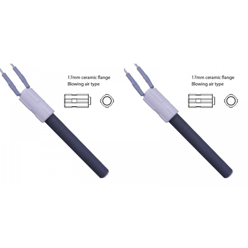 Ceramic Igniter / Heating element for pellet stoves BURNiT, Palazzetti and others, total length 113mm, 260W - x2