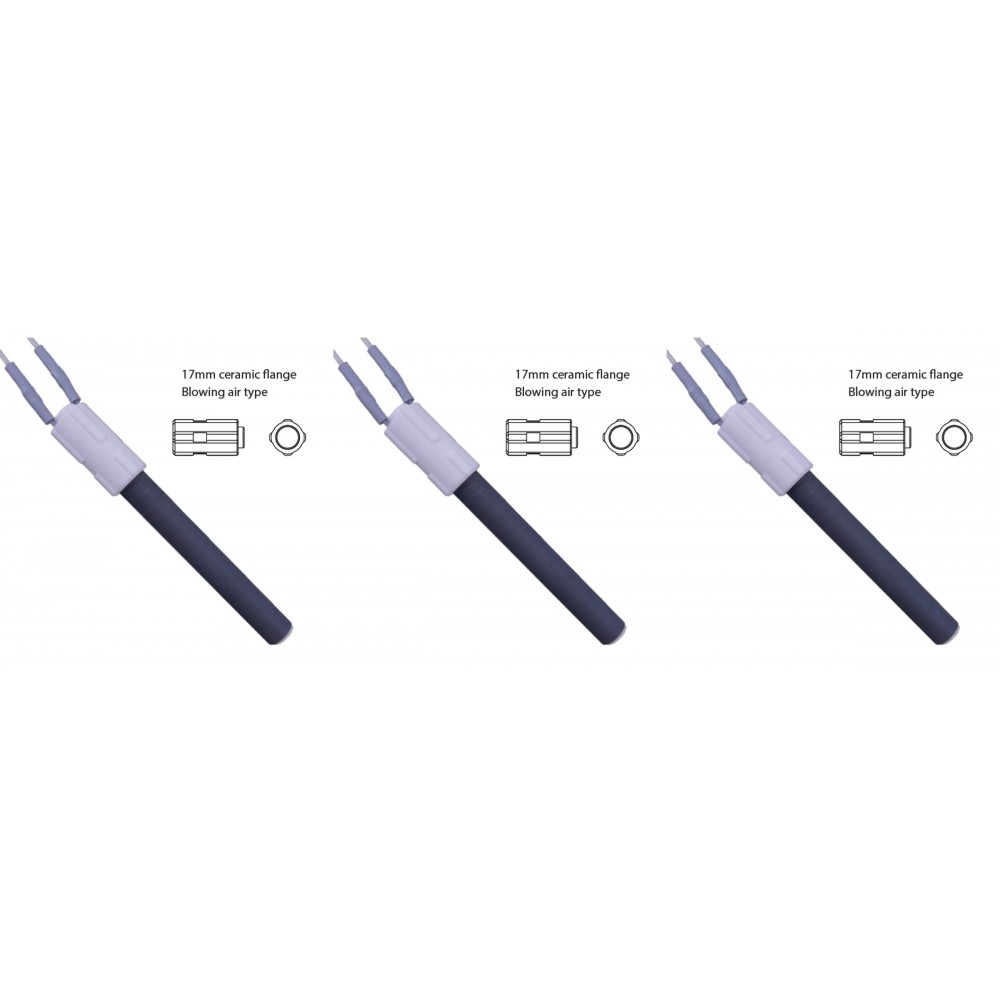 Ceramic Igniter / Heating element for pellet stoves BURNiT, Palazzetti and others, total length 113mm, 260W - x3