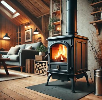 Wood stoves with back boiler