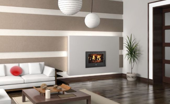 Built-in fireplace