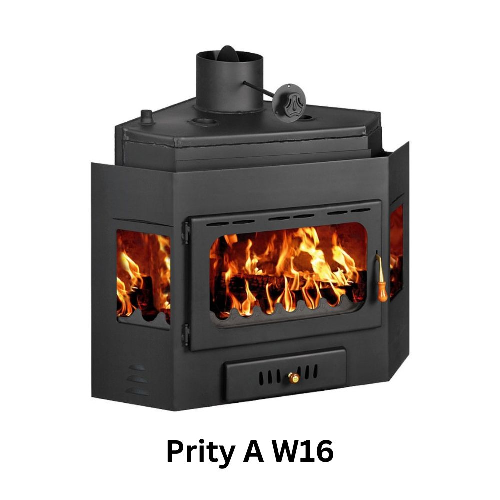 Built-in fireplace with water jacket Prity A W16