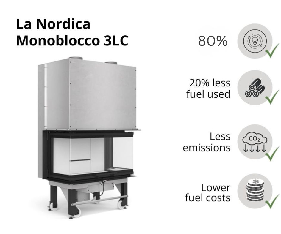 Italian wood burning fireplace